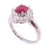 FINE JEWELRY 1.10ct Ruby 0.38ct Diamond Ring US#5.75 PT900 Platinum