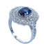 Fine Jewelry 2.03ct Sapphire 1.53ct Diamond Ring US#6 6.2g PT900 Platinum