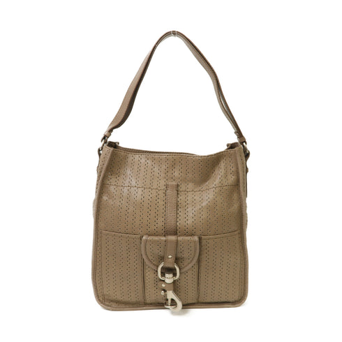 Chloe SHW Shoulder Bag Calfskin Leather Greige