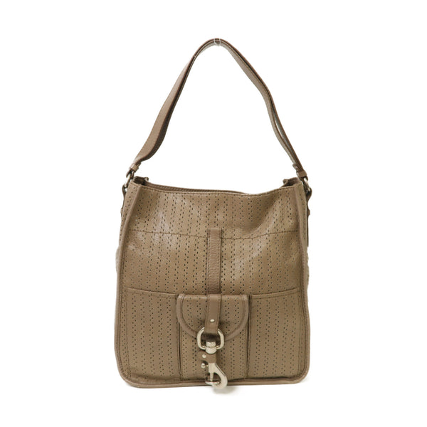 Chloe SHW Shoulder Bag Calfskin Leather Greige