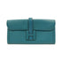 HERMES Jige Pouch Epsom Leather Bleu Izmir