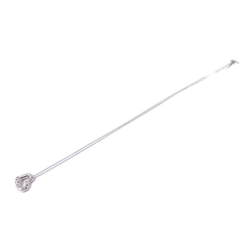 Fine Jewelry 0.3ct Diamond Necklace Accessories 18K White Gold