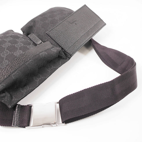 GUCCI GG SHW Waist Bag Canvas Black