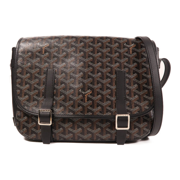 GOYARD SHW 1990-2000 Belvedere Crossbody Shoulder Bag Coated Canvas Black
