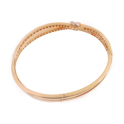 Chaumet Diamond Bracelet Bangle 18K Rose Gold