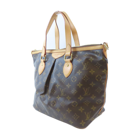LOUIS VUITTON LV GHW Palermo PM 2 Way Shoulder Handbag M40145 Monogram Brown
