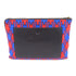 CELINE GHW Clutch Bag Pouch Fabric Calfskin Leather Black Red Blue