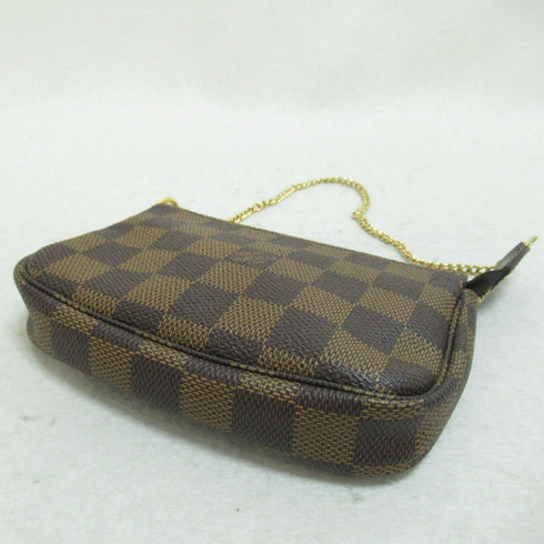 LOUIS VUITTON LV GHW Mini Pochette Accessoires Handbag N58009 Damier Brown v1