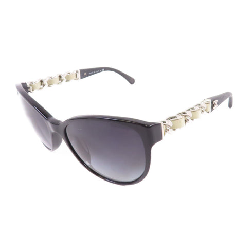 CHANEL CC Sunglasses 5215-Q SPVC Metal Black