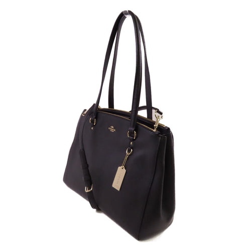 COACH GHW Handbag Shoulder Bag Crossbody Calfskin Leather 37148 Black