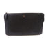 CHANEL Herringbone SHW CC Clutch Bag Pouch Calfskin Leather Black