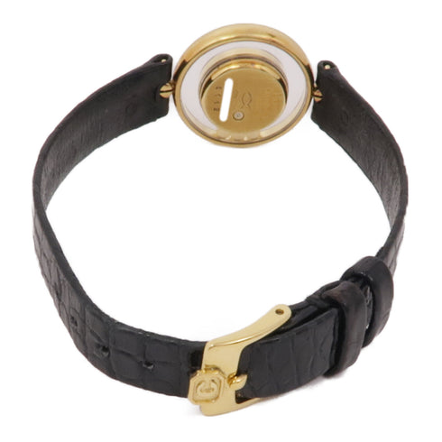 Chopard Happy Diamonds 4112 Quartz Watch 18K Yellow Gold Leather Belt