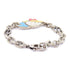GUCCI GG Donald Duck Bracelet Accessories Metal Silver Light Blue White