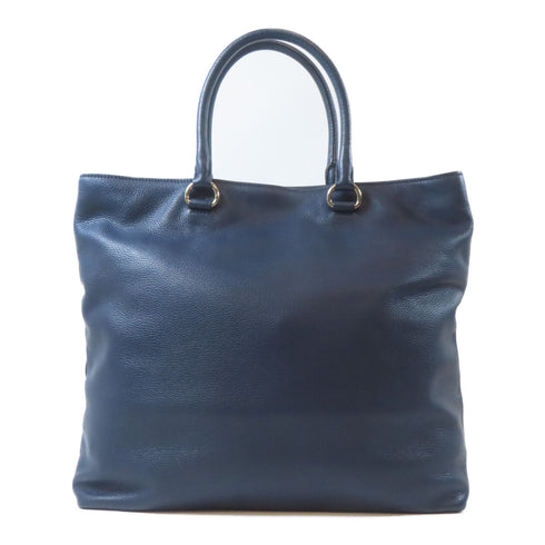 PRADA SHW 2 Way Shoulder Bag Handbag 1BG006 Calfskin Leather Navy