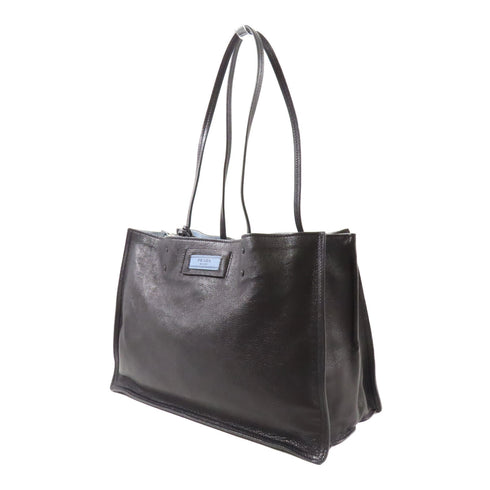 PRADA SHW Shoulder Bag Glace Calfskin Leather/Suede 1BG122 Nero/Astrale