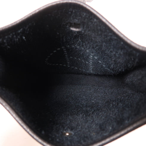 HERMES PHW Evelyne TPM Shoulder Bag Clemence Leather Black