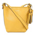 COACH GHW Legacy Leather Shoulder Bag Calfskin Leather Yellow