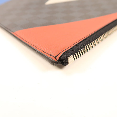 LOUIS VUITTON LV SHW Pochette Jules GM Clutch Bag N41594 Damier Cobalt