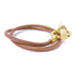 HERMES Glenan Choker Calfskin Leather Brown