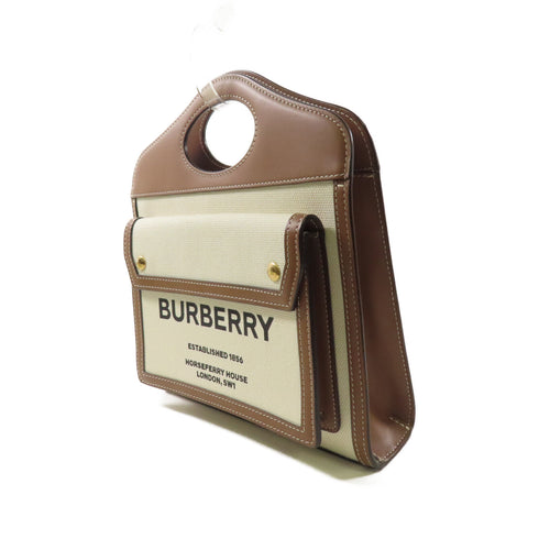 BURBERRY Mini Pocket 2 Way Shoulder Bag Canvas