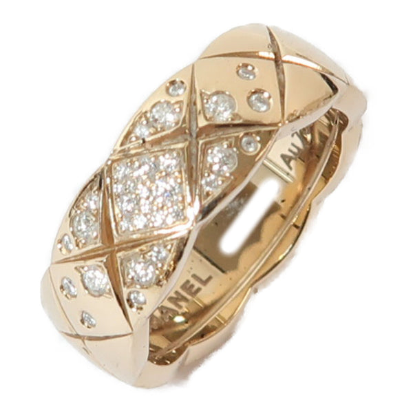 CHANEL CC Coco Crush Ring 18K Pink Gold/Diamond US#6.75
