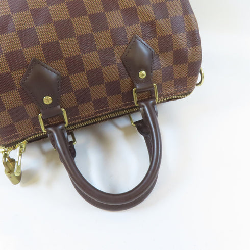 LOUIS VUITTON LV GHW Speedy Bandouliere 25 2Way Shoulder Bag N41368 Damier Brown