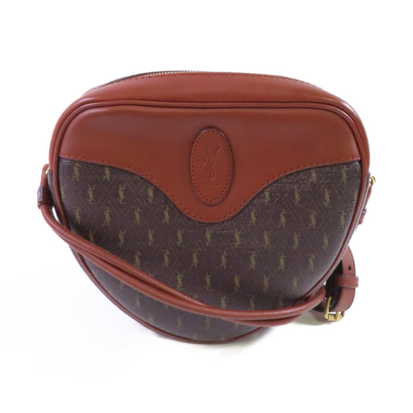 SAINT LAURENT YSL GHW Le Monogram Coeur Shoulder Bag Calfskin MAL675260 Brown