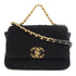 CHANEL CC Chanel 19 2 Way Chain Shoulder Bag Cotton Black