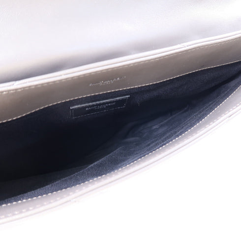 SAINT LAURENT YSL Clutch Bag Pouch 483236 Calfskin Leather Grey