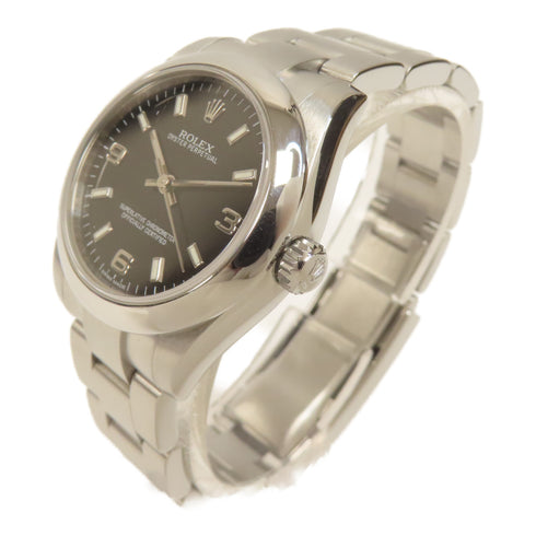 ROLEX Oyster Perpetual 31mm Automatic Watch 177200 Stainless Steel Black v1