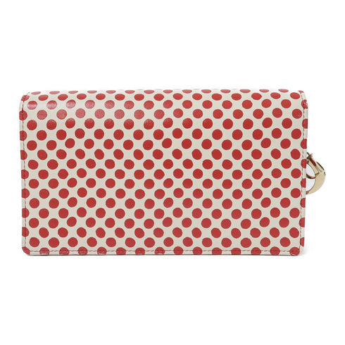 Christian Dior CD GHW Wallet On Chain Shoulder Bag Calfskin Leather White/Red