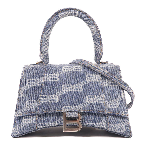 BALENCIAGA SHW Hourglass XS 2 Way Bag Denim Blue
