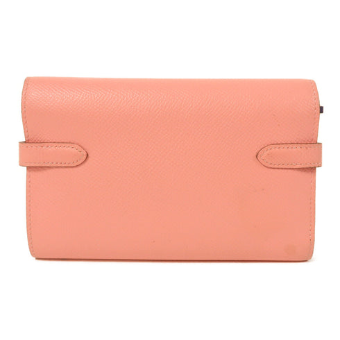 HERMES PHW Kelly Wallet Long Wallet Epsom Leather Rose Confetti