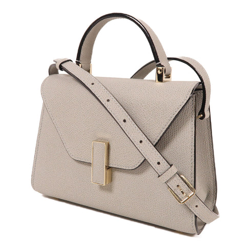 Valextra GHW Iside Top Handle Mini 2 Way Shoulder Bag Calfskin Leather