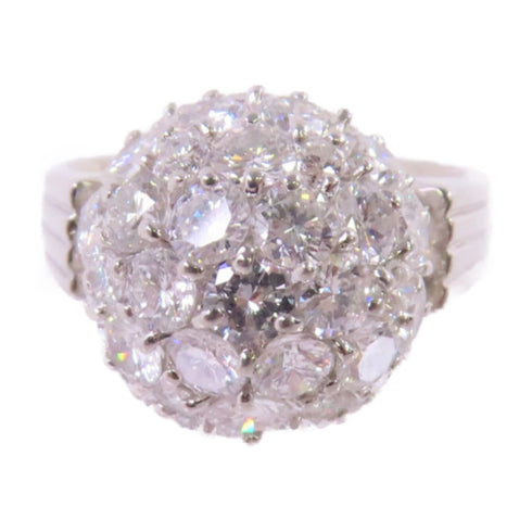 FINE JEWELRY 3.50ct Diamond Ring US#6 PT900 Platinum
