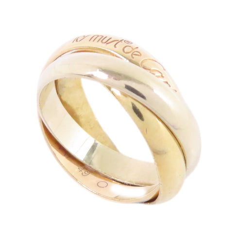 CARTIER Trinity Ring Cartier#49 US#4.5 18K Yellow Gold Rose Gold White Gold