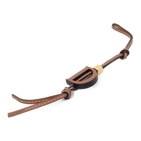 LOEWE Charm Calfskin Leather Brown