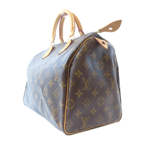 LOUIS VUITTON LV GHW Speedy 30 Handbag Boston Bag M41526 Monogram Brown v7
