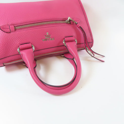 PRADA SHW 2 Way Shoulder Handbag 1BB022 Calfskin Leather Magenta Pink