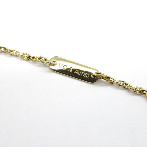 Van Cleef & Arpels Vintage Alhambra Necklace 18KYG Malachite Diamond Green Used