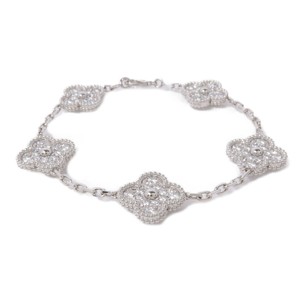 Van Cleef & Arpels Vintage Alhambra Bracelet VCARA41500 18K White Gold/Diamond