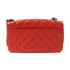 CHANEL CC SHW Shoulder Bag Lambskin Leather Red