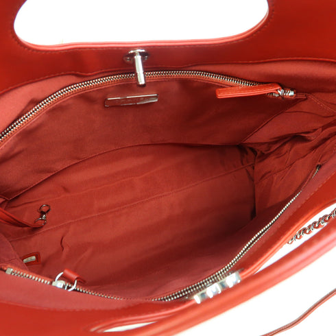 CHANEL Quilted CC SHW Chanel 31 2 Way Bag Calfskin Leather Red