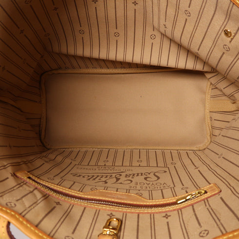 LOUIS VUITTON LV GHW Neverfull MM Shoulder Tote Bag M40156 Monogram Brown v1