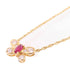 FINE JEWELRY 0.22ct Ruby 0.33ct Diamond Necklace 18K Yellow Gold