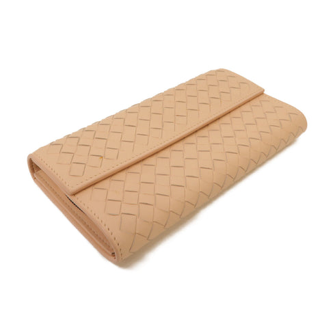 BOTTEGA VENETA BV Long Wallet Intrecciato Leather Light Pink