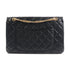 CHANEL Quilted CC 2.55 Chain Shoulder Bag Lambskin Leather Black