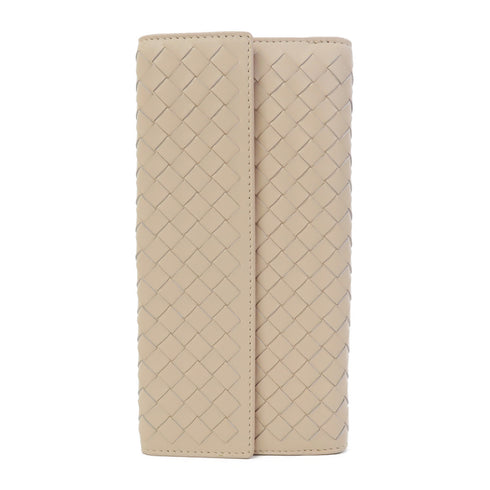 BOTTEGA VENETA BV Long Wallet Intrecciato Leather Pink