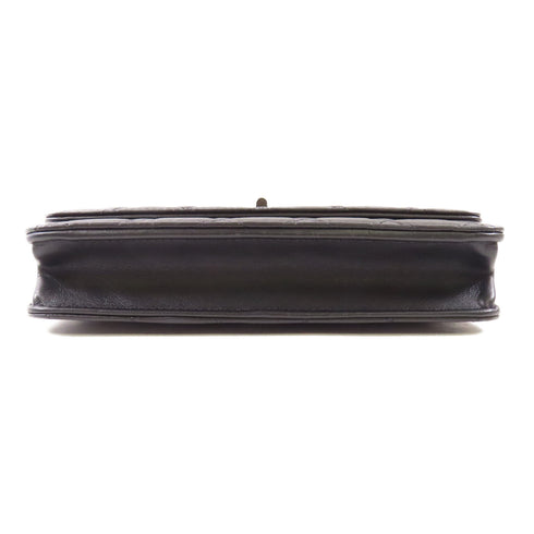 CHANEL CC WOC Wallet On Chain 2.55 Chain Shoulder Bag Calfskin Leather Black