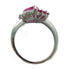 FINE JEWELRY 1.38ct Pink Sapphire 0.3ct Diamond 0.34ct Ruby Ring PT900 US#4.5